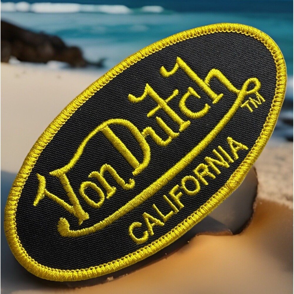 VINTAGE STYLE VON DUTCH CALIFORNIA PATCH EMBROIDERED Hook & Loop RARE COLORS!